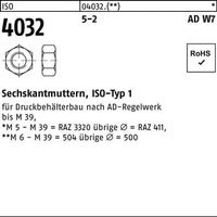Tuerca hexagonal ISO 4032 M8 5-2 AD W7 100 unidades