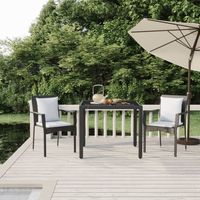 vidaXL Ensemble à manger de jardin avec coussins 3 pcs Noir