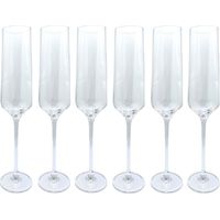 Rona Charisma, set 6 calici champagne, 190 ml fine cristallo
