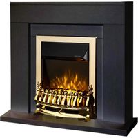 ART FLAME Cheminée électrique sur pied - Agnes Wengé & Galileo Gold - 2000 W - flamme orange - style classique