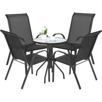 Runder Inseltisch 60 cm + 4x Sofia Stühle, dunkelgrau