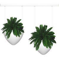 Kit complet avec cimaise Click Rail pour suspension deux cache-pots de fleurs Botaniq - Artiteq