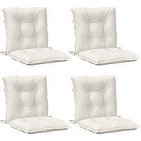 vidaXL Lowback Chair Cushions 4 pcs Melange Cream 100x50x7 cm Fabric