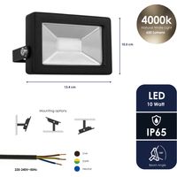 Smartwares LED floodlight Black 10.025.77