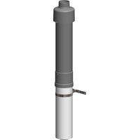 ATEC Dachhochführung DN80/125 L=650mm für WhitePoly konzentrisch schwarz, 711758
