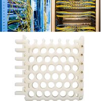 Organisateur de Câbles en ABS/Cuivre à 36 Passes 9mm - Compatible CAT5/6/7 pour Salon/Bureau - 1 Pièce