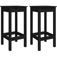 Maison Exclusive - Sgabelli da Bar 2 pz Neri 40x40x78 cm Legno Massello di Pino
