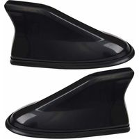 2PCS Antenne Toit Qashqai, Universal Auto Voiture Plastique Aileron de Requin en Forme de Base Antenne pour Voiture Antenne Radio FM avec Base Adhésive Etanche - Noir