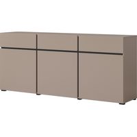 Buffet colori beige e nero 180cm collezione HAVANA. Credenza design con 3 porte e 3 cassetti.