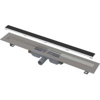 Alca - Plato de ducha Marble Low 85 cm, con rejilla para inserción de azulejos, acero inoxidable APZ115-850