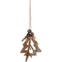 Weihnachtsmotiv Holz Tannenzapfen Stern Tanne Herz x3 - Feeric lights & christmas