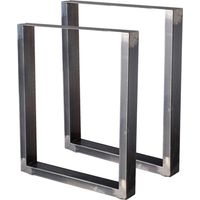 Bc-Elec – Pieds de table rectangulaires 60x72cm HM6072S – Acier vernis 4mm – Capacité 300kg – Avec accessoires de montage