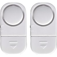 2er-Pack Tür- und Fensteralarme inklusive 6 LR44-Batterien, Weiß, Nine&One