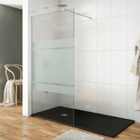Box doccia SCREEN vetro fisso 8 mm con anticalcare , Finiture: Frost - 108x195 + braccetto supporto