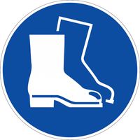 Disque Obligation Chaussures Sécurité Signalisation Claire Et Durable - Novap