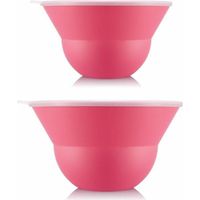 Set mit 2 Salatsschüsseln 3 l und 4,9 l mit Silikondeckel - BODUM - Topee - Bubblegum