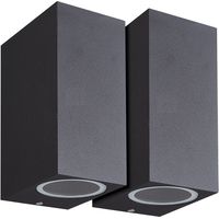 Set di 2 applique da esterno MANATHAN nere Biemissione rettangolare GU10 IP54