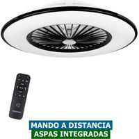Ventilateur de plafond sans pales 11056BR – 5 vitesses – Éclairage LED contrôlable – Télécommande incluse – Débit d'air 100 lm/W – Noaton