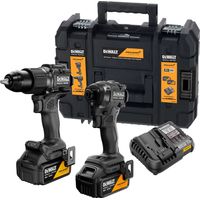 Dewalt – Kit combiné 18V avec 2 outils électroportatifs DCK2222MP2T-QW – 2 batteries 5Ah – Moteur sans balais – Pour perçage et vissage intensifs