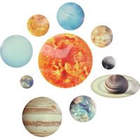Lot lumineux d'autocollants muraux système solaire phosphorescents pour décoration chambre enfant ado