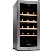 Klarstein Cave a Vin, Caves à Vin de Conservation de 50L, Porte en Verre, Cave a Vins à Zone Unique, Bar Int/Ext, Frigo Vin, Armoire a Vin, Cave a Vin de Vieillissement, Cave à Vin 18 Bouteilles