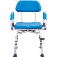 Mophorn Chaise de douche pivotante à 360°, siège réglable avec bras pivotants et siège de bain rembourré, chaise de baignoire rotative antidérapante pour personnes âgées, handicapées