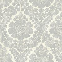 Wallquest Caspia Traditional Damask Grey Wallpaper Metallic Effect Feature Wall