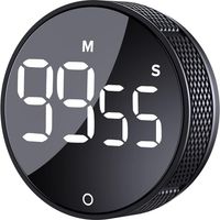 Digital Kitchen Timers,Magnetic Countdown Timer Large LED Display Countdown Timer for Kitchen Classroom Fitness Cooking Studying,Easy for Kids and Elderly-Black