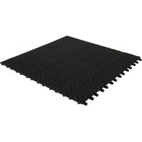 Set da 9 Piastrelle Flessibili in Plastica 55,5 x 55,5 cm da esterno, drenanti 2,7 m2 Colore: Nero