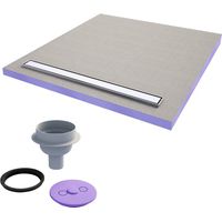 Jackon JACKOBOARD Aqua line vassoio per piastrelle facili con barra 120x90 cm + scarico verticale (4515477 + 4515479)
