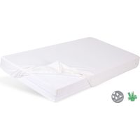 Drap-housse imperméable, base en bambou 60 x 120 x 10 cm, Babymatex blanc