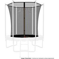 Filet de protection pour trampoline 6Ft – Maille serrée renforcée – Bouchons hauts de perches et ficelle de fixation – Sécurité optimale – Kaia Sports