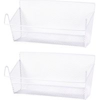 Paniers de rangement de chevet pour dortoir, lot de 2, en maille, avec crochet de suspension.