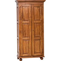 Meuble de campagne en bois massif de tilleul finition noyer L100xPR50xH210 cm