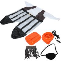 Costume gonflable pirate X127 en tissu polyester 190T imperméable, déguisement innovant pour festivals, Halloween et fêtes.
