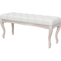 Banque chaussures avec coussin madera asiato acolchado 120 kg 110x37x49 cm crème