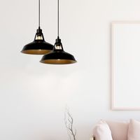 Lucide BRASSY-BIS - Pendelleuchten - Ø 31 cm - 1xE27 - Schwarz