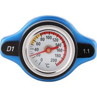 Universel Couvercle de bouchon de radiateur thermostatique de voiture Petite tête avec jauge de température de l'eau(1,1 bar)