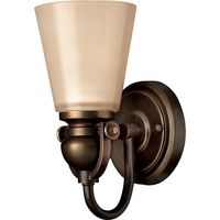 Elstead Mayflower - 1 Licht Wandleuchte Olde Bronze Glasschirm, E27