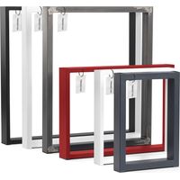 HOLZBRINK 1x Pied de Table en Profilés d'Acier 60x30 mm, Cadre 30x43 cm, Blanc Signalisation, HLT-01-D-AA-9016