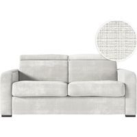 Canapé CAROLE convertible 3 places couchage quotidien 140x190cm en tissu chenille - Beige