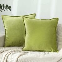 Stretch Cushion Cover Sofa Cushion Furniture Protector Cover Couch Seat Cover for Couch 2 Seat Cushion Cover for Chair (40x40cm, Grass Green)