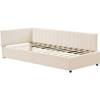Polsterbett Schlafsofa Multifunktionsbett mit 2 großen Stauraumschubladen und Lattenrost hautfreundlicher Samtstoff