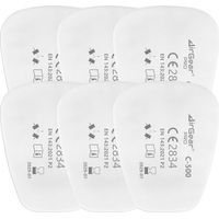 Filtre À Poussière P2 - Filtration 94 % Particules Aériennes - Compatible Avec Masques G-500 M-500 G-750 - Pour Peinture Bricolage Démolition - Lot De 6