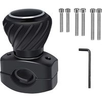 Universal Car Steering Wheel Ball, 360 Degree Auxiliary Steering Wheel Button, Power Spinner Button, Steering Wheel Ball for Tractor, Car, Truck, Boat Black (Black)