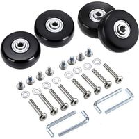 Roue De Remplacement - 45x18 mm - Pour Valise Trolley - Caoutchouc Métal - 4 Pièces