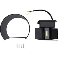 Lumière Murale LED Extérieure 12W IP65 Aluminium - Éclairage Vers Haut et Bas AC85-265V Coque Noir Blanc Froid - (1 Luminaire)
