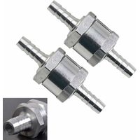 Clapet anti-retour Clapet Anti-Retour Valve de Carburant en Aluminium, Non Retour Clapet Anti-Retour à Essence Diesels(6mm 2pcs) pour Carburateur Low Systèmes de carburant sous pression