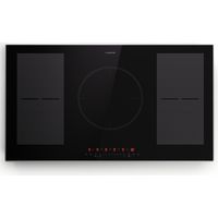 Klarstein – Plaque induction encastrée 7000W – 5 foyers flexibles – Panneau de commande Touch-to-slide – Économie d'énergie EcoThermal Control