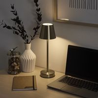 Lampe de Table - HOME DECO FACTORY - Rechargeable - USB - Or